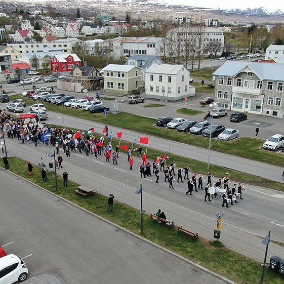 1. maí 2025 - Hátíðardagskrá verkalýðsfélaganna í Hofi. Mynd: Þorgeir Baldursson