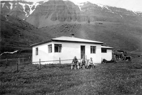 Þetta er bærinn Leyningur í Eyjafjarðarsveit (tilheyrði á sínum tíma gamla Saurbæjarhreppi) / m-stae-1-7029 frá Minjasafninu á Akureyri