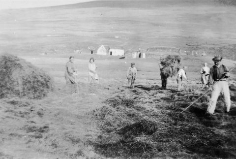 Heyskapur á Hrísum í Saurbæjarhreppi. / stae-1-14784 frá Minjasafninu á Akureyri