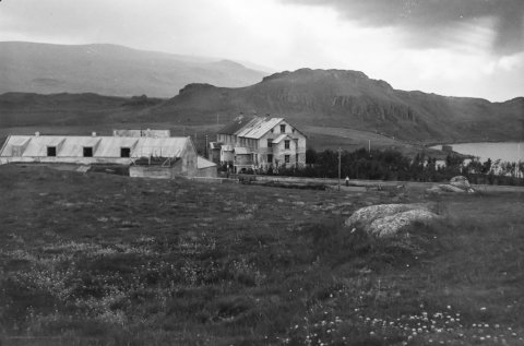Þetta er stórbýlið Egilsstaðir á Héraði, þar sem nú er rekið glæsilegt hótel. Ólafur Jónsson, ráðunautur og rithöfundur,  tók myndina. / a1-04048-07 frá Minjasafninu á Akureyri