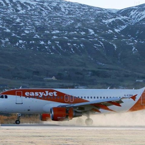 Fyrsta flug easyJet til Akureyrar. Ljósmynd: Skapti Hallgrímsson
