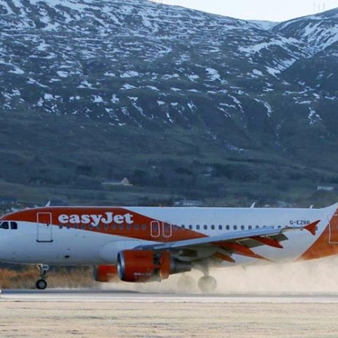 Fyrsta flug easyJet til Akureyrar. Ljósmynd: Skapti Hallgrímsson