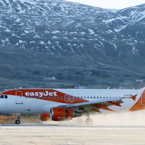 Fyrsta flug easyJet til Akureyrar. Ljósmynd: Skapti Hallgrímsson