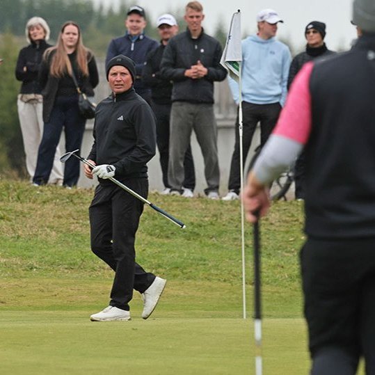 Heiðar Davíð Bragason og Víðir Steinar Tómasson á síðustu augnablikum mótsins.