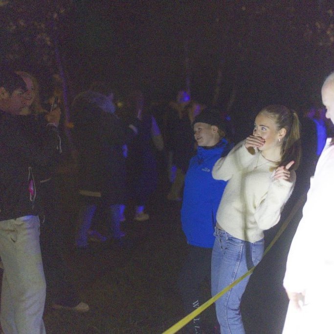 Akureyrarvaka 2025 - Draugaslóð á Hamarkotstúni á föstudagskvöldi. Mynd: Hilmar Friðjónsson