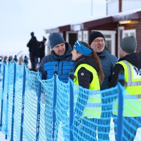 Fyrsta bikarmót ársins í skíðaskotfimi sem haldið var í Hlíðarfjalli. Þá var í fyrsta sinn á Íslandi skotið standandi og liggjandi með laser rifflum. Mynd: Anastasiia LeoNova Kramarenko.