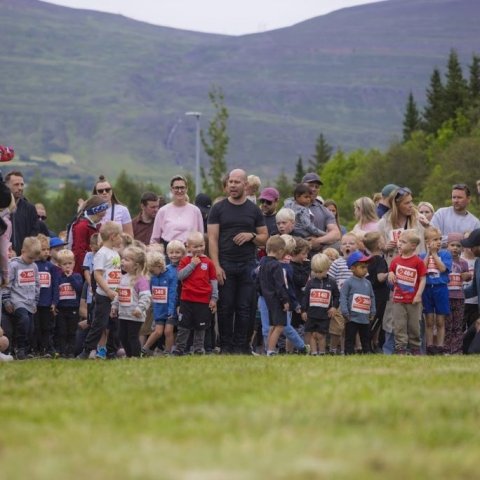 Krakkahlaup Súlur Vertical í Kjarnaskógi, föstudagurinn 1. ágúst. Ljósmyndari: Hilmar Friðjónsson