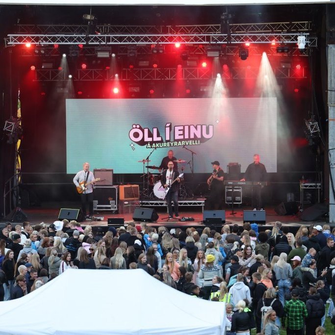 Tónlistarveislan Öll í einu á Akureyrarvelli, laugardagurinn 2. ágúst. Mynd: Hilmar Friðjónsson