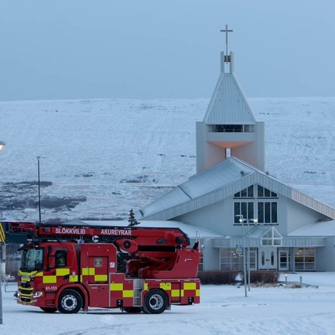 Eldvarnarátak á landsvísu hófst í Síðuskóla á Akureyri. Ljósmynd: Skapti Hallgrímsson
