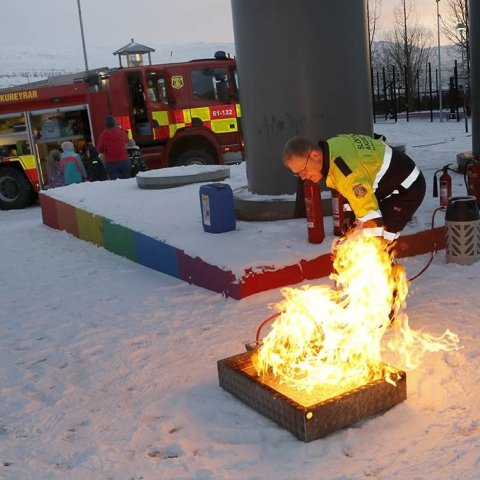 Eldvarnarátak á landsvísu hófst í Síðuskóla á Akureyri. Ljósmynd: Skapti Hallgrímsson