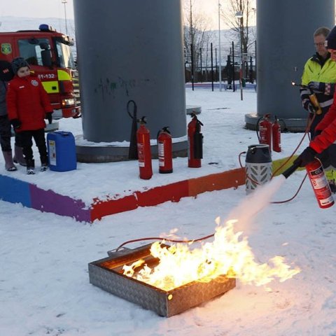 Eldvarnarátak á landsvísu hófst í Síðuskóla á Akureyri. Ljósmynd: Skapti Hallgrímsson