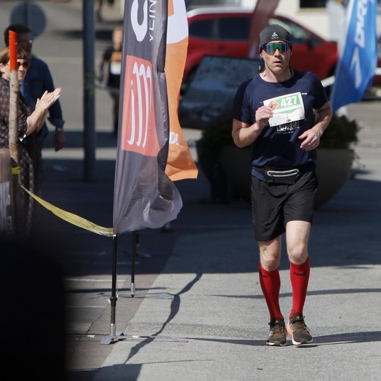 Annas Jón Sigmundsson sem hljóp 18 km. © Skapti Hallgrímsson