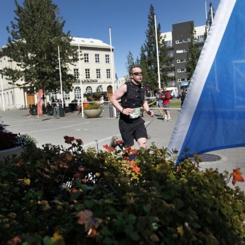 Andri Fannar Guðmundsson sem fór 18 km. © Skapti Hallgrímsson