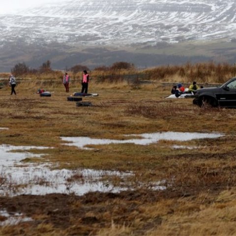 Fjölmenn flugslysaæfing á Akureyrarflugvelli