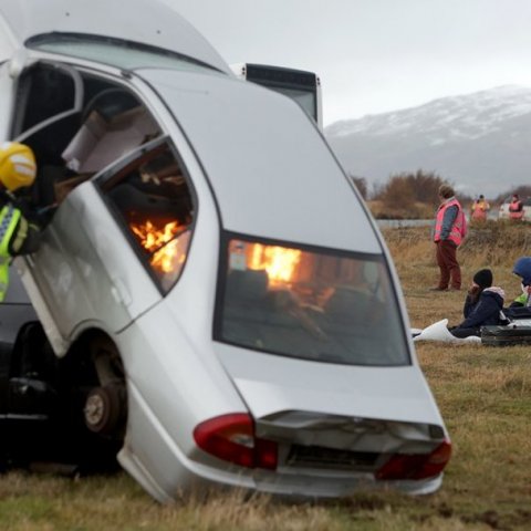 Fjölmenn flugslysaæfing á Akureyrarflugvelli