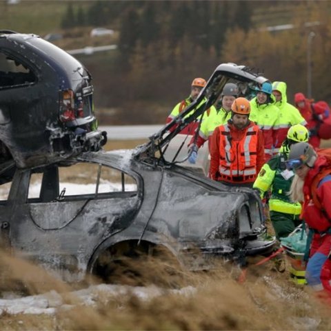 Fjölmenn flugslysaæfing á Akureyrarflugvelli