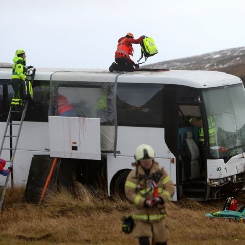 Fjölmenn flugslysaæfing á Akureyrarflugvelli