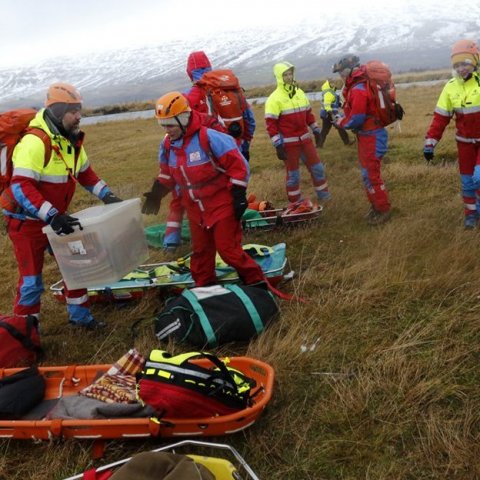 Fjölmenn flugslysaæfing á Akureyrarflugvelli