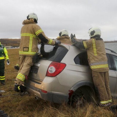 Fjölmenn flugslysaæfing á Akureyrarflugvelli