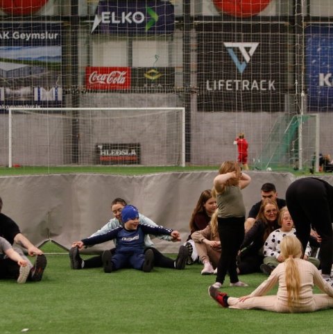 Fótboltaæfing 'Allir með' í Boganum, 22. sept '25. Ljósmyndari: Rakel Hinriksdóttir