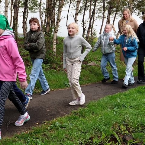 Verkefnið „Göngum í skólann“ var formlega sett í Brekkuskóla á Akureyri.