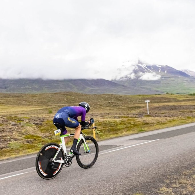 Íslandsmeistaramótið í tímatöku á hjólreiðum. Ljósmynd: Ármann Hinrik