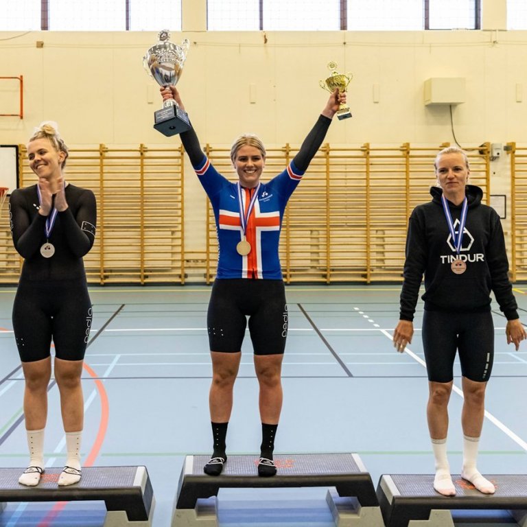 Íslandsmeistaramótið í tímatöku á hjólreiðum. Ljósmynd: Ármann Hinrik