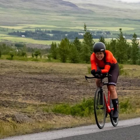 Íslandsmeistaramótið í tímatöku á hjólreiðum. Ljósmynd: Ármann Hinrik