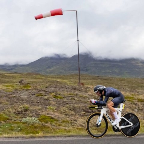 Íslandsmeistaramótið í tímatöku á hjólreiðum. Ljósmynd: Ármann Hinrik