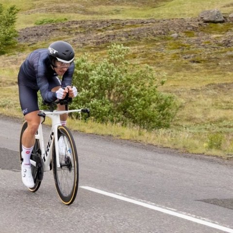 Íslandsmeistaramótið í tímatöku á hjólreiðum. Ljósmynd: Ármann Hinrik