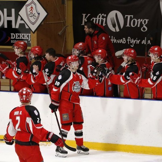 SA Víkingar - Fjölnir 2:4, Íslandsmótið í íshokkí, Hertz-deildin, Skautahöllinni á Akureyri laugardag 27. febrúar 2021. Ljósmynd: Skapti Hallgrímsson
