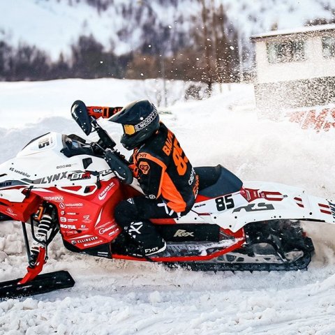 Íslandsmeistaramótið í snjókrossi - Baldvin Gunnarsson Íslandsmeistari í flokki þeirra bestu. Mynd: Katla Mjöll Gestsdóttir