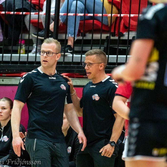 Andri Snær Stefánsson þjálfari KA/Þórs og Sigþór Árni Heimisson, aðstoðarþjálfari.