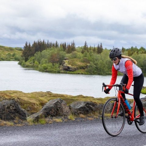 Íslandsmót í götuhjólreiðum við Mývatn - Ljósmynd: Ármann Hinrik