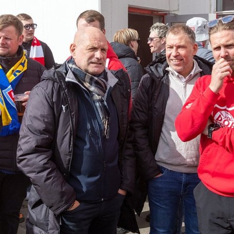 Þór - KA 0:1, í 5. umferð Bestu deildarinnar í knattspyrnu. Mögnuð stemning löngu fyrir leik og hart var barist í fyrstu rimmu Akureyrarfélaganna í efstu deild í 24 ár. Mynd: Ármann Hinrik