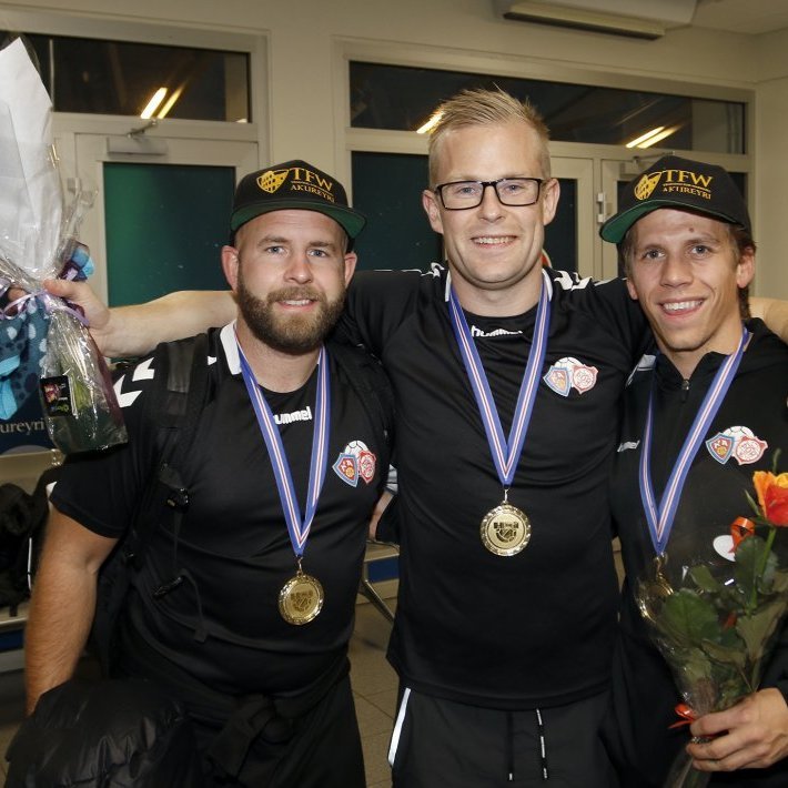Þjálfarateymið; Egill Ármann Kristinsson, Andri Snær Stefánsson og Sigþór Árni Heimisson.
