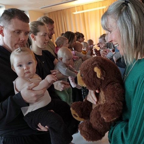 Krútttónó í Tónlistarskólanum á Akureyri; tónlistarstund nokkurra mánaða barna með foreldrum sínum undir stjórn Sigrúnar Mögnu Þórsteinsdóttur. Mynd: Skapti Hallgrímsson