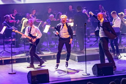 Bless í bili - Jói Pé og Króli í Hofi. Ljósmynd: Ármann Hinrik