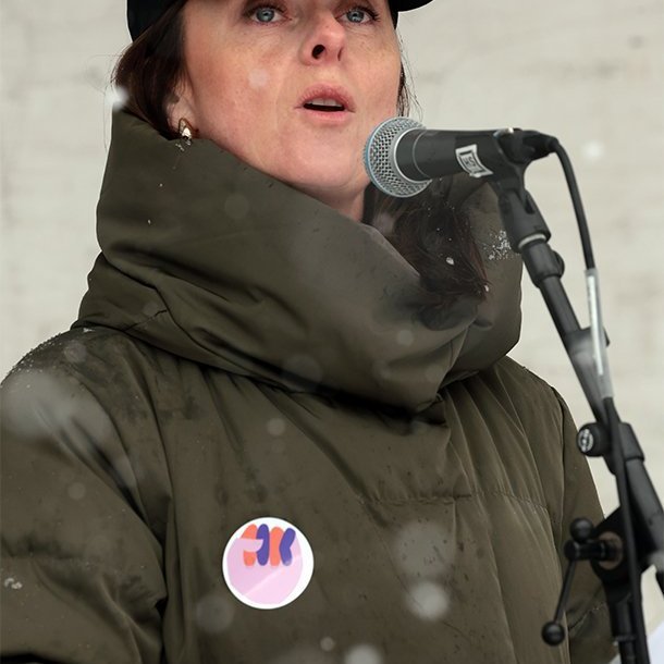 Kvennafrídagurinn 2025. Baráttu- og samstöðufundi á Ráðhústorgi á Akureyri. Mynd: Skapti Hallgrímsson