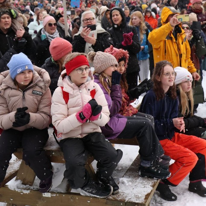 Kvennafrídagurinn 2025. Baráttu- og samstöðufundi á Ráðhústorgi á Akureyri. Mynd: Skapti Hallgrímsson