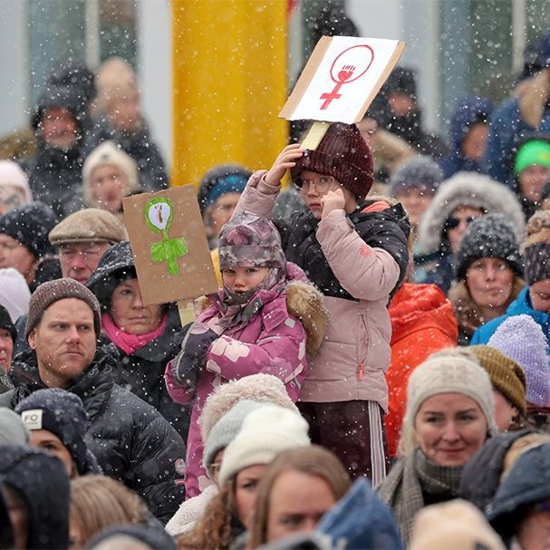 Kvennafrídagurinn 2025. Baráttu- og samstöðufundi á Ráðhústorgi á Akureyri. Mynd: Skapti Hallgrímsson