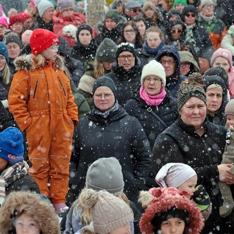 Kvennafrídagurinn 2025. Baráttu- og samstöðufundi á Ráðhústorgi á Akureyri. Mynd: Skapti Hallgrímsson
