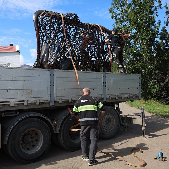 Kýrin Edda flutt úr Kristnesi að Sólgarði  – © Skapti Hallgrímsson