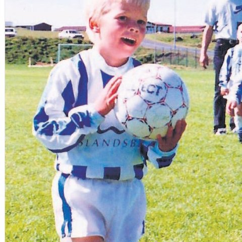 Vestmannaeyjar 1993 - Birkir fimm ára Þórari, þegar faðir hans lék eitt sumar með ÍBV. Mynd úr einkasafni.