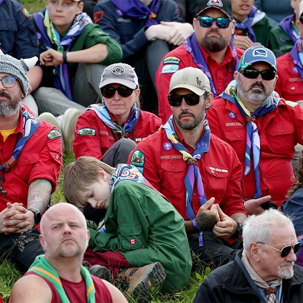Landsmót skáta 2026 að Hömrum á Akureyri - setningarathöfn mánudagskvöldið 20. júlí. Mynd: Skapti Hallgrímsson