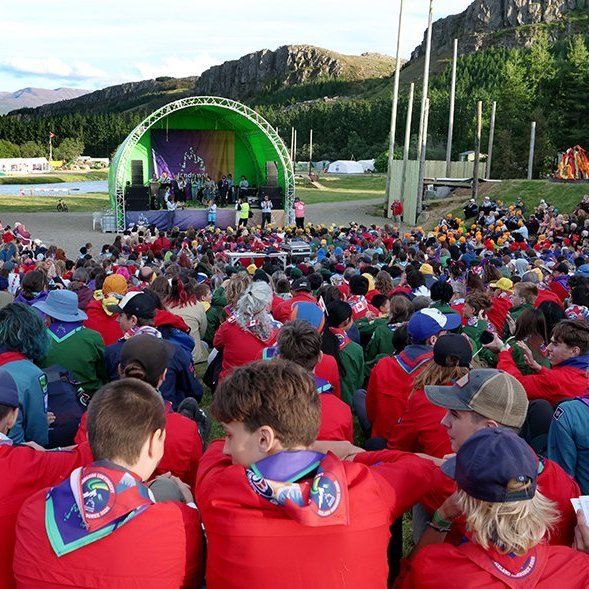 Landsmót skáta 2026 að Hömrum á Akureyri - setningarathöfn mánudagskvöldið 20. júlí. Mynd: Skapti Hallgrímsson