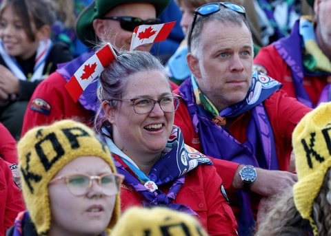 Landsmót skáta 2026 að Hömrum á Akureyri - setningarathöfn mánudagskvöldið 20. júlí. Mynd: Skapti Hallgrímsson