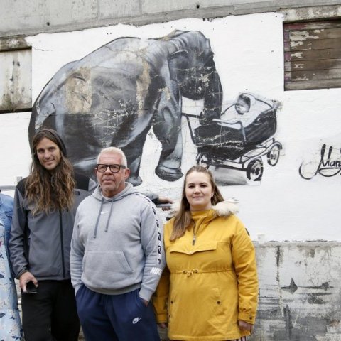 Halla Stefánsdóttir, móðir Margeirs heitins, Örn Tönsberg, Sigurður Gestsson, faðir Margeirs, og Antonía Sigurðardóttir, systir Margeirs.