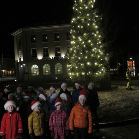 Yngri barnakór Akureyrarkirkju söng nokkur lög við athöfnina.