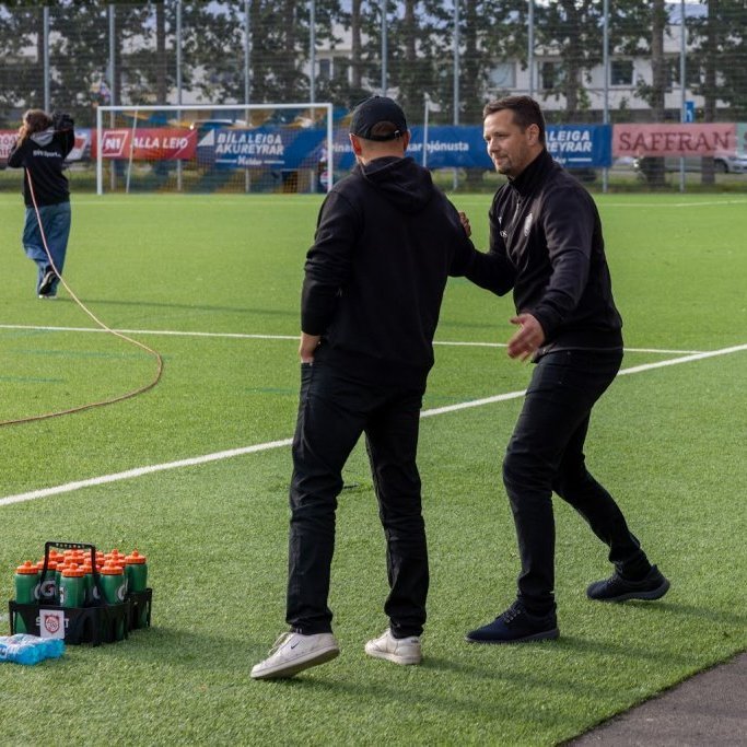 Besta deildin, KA-Þór 0:0, fyrsti leikur á nýjum gervigrasvelli KA. Mynd: Ármann Hinrik
